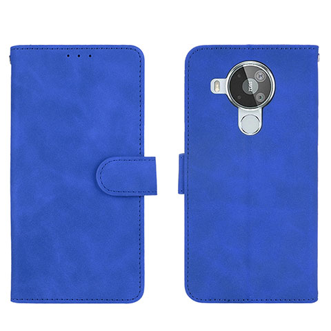 Custodia Portafoglio In Pelle Cover con Supporto L01Z per Nokia 7.3 Blu