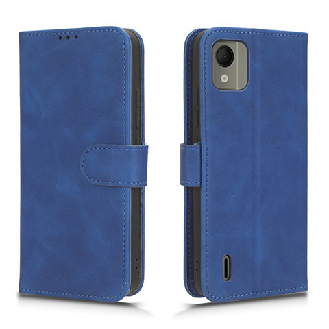 Custodia Portafoglio In Pelle Cover con Supporto L01Z per Nokia C110 Blu