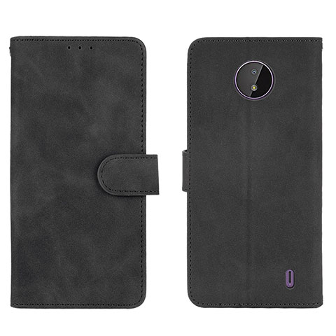 Custodia Portafoglio In Pelle Cover con Supporto L01Z per Nokia C20 Nero