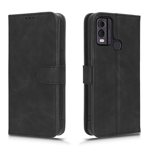 Custodia Portafoglio In Pelle Cover con Supporto L01Z per Nokia C22 Nero