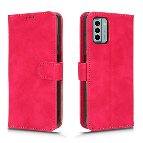 Custodia Portafoglio In Pelle Cover con Supporto L01Z per Nokia G22 Rosa Caldo