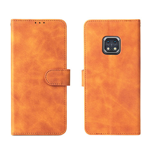 Custodia Portafoglio In Pelle Cover con Supporto L01Z per Nokia XR20 Marrone