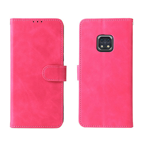 Custodia Portafoglio In Pelle Cover con Supporto L01Z per Nokia XR20 Rosa Caldo