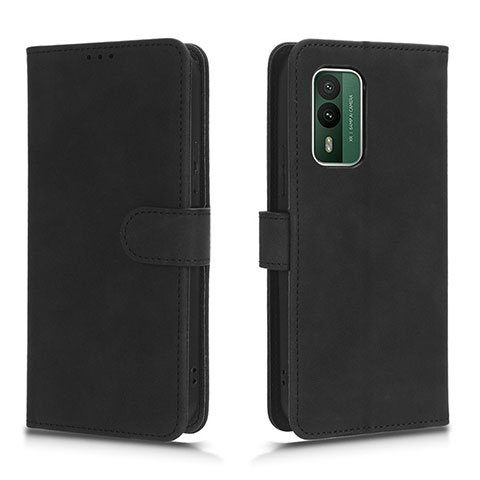 Custodia Portafoglio In Pelle Cover con Supporto L01Z per Nokia XR21 Nero