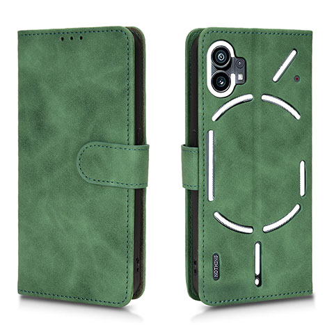 Custodia Portafoglio In Pelle Cover con Supporto L01Z per Nothing Phone 1 Verde