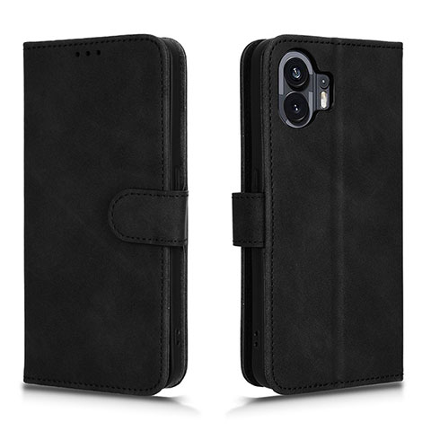 Custodia Portafoglio In Pelle Cover con Supporto L01Z per Nothing Phone 2 Nero