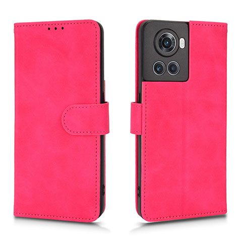 Custodia Portafoglio In Pelle Cover con Supporto L01Z per OnePlus 10R 5G Rosa Caldo