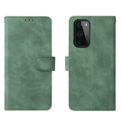 Custodia Portafoglio In Pelle Cover con Supporto L01Z per OnePlus 9 Pro 5G Verde