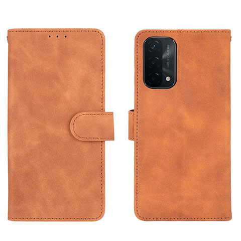 Custodia Portafoglio In Pelle Cover con Supporto L01Z per OnePlus Nord N200 5G Marrone