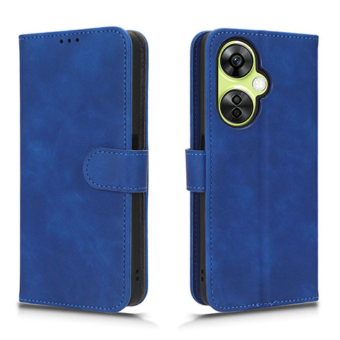 Custodia Portafoglio In Pelle Cover con Supporto L01Z per OnePlus Nord N30 5G Blu