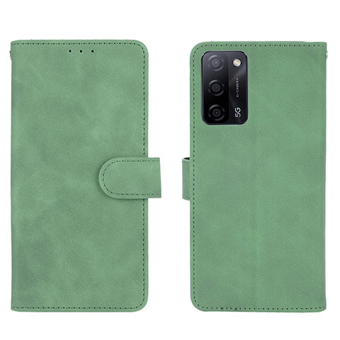 Custodia Portafoglio In Pelle Cover con Supporto L01Z per Oppo A53s 5G Verde