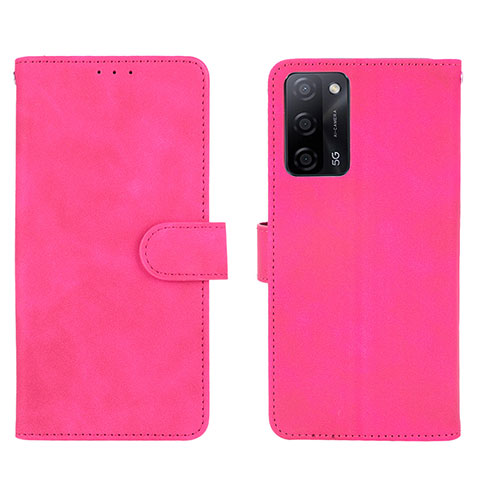 Custodia Portafoglio In Pelle Cover con Supporto L01Z per Oppo A55 5G Rosa Caldo