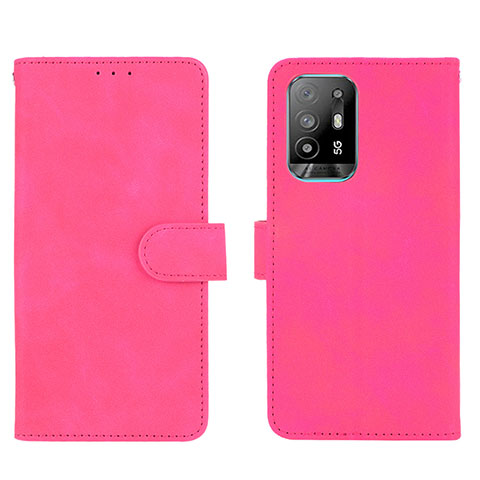 Custodia Portafoglio In Pelle Cover con Supporto L01Z per Oppo A94 5G Rosa Caldo