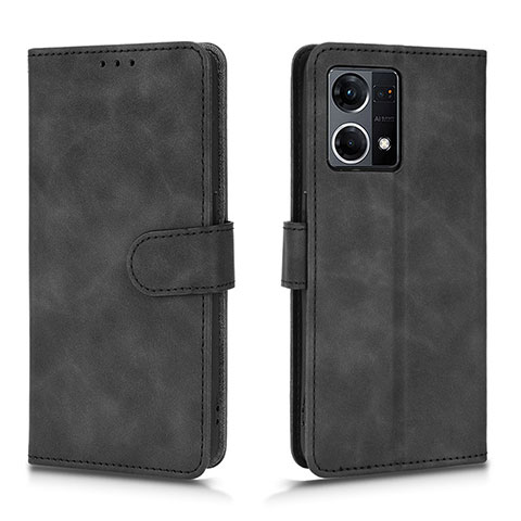 Custodia Portafoglio In Pelle Cover con Supporto L01Z per Oppo F21 Pro 4G Nero