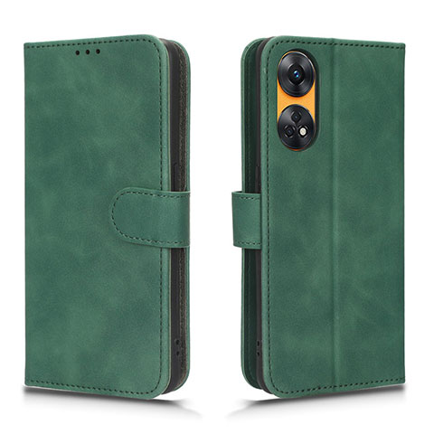 Custodia Portafoglio In Pelle Cover con Supporto L01Z per Oppo Reno8 T 4G Verde