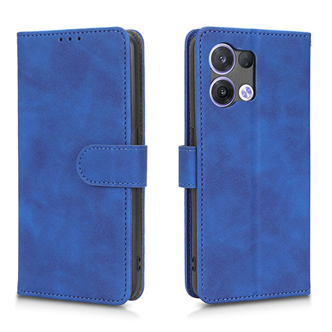 Custodia Portafoglio In Pelle Cover con Supporto L01Z per Oppo Reno9 5G Blu