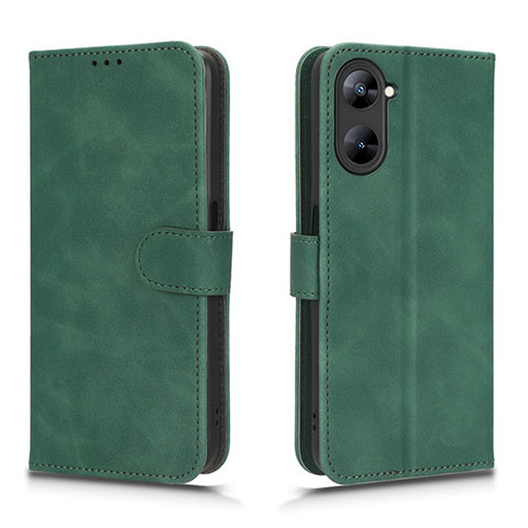 Custodia Portafoglio In Pelle Cover con Supporto L01Z per Realme V30 5G Verde