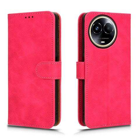 Custodia Portafoglio In Pelle Cover con Supporto L01Z per Realme V50s 5G Rosa Caldo