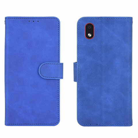 Custodia Portafoglio In Pelle Cover con Supporto L01Z per Samsung Galaxy A01 Core Blu