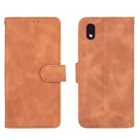 Custodia Portafoglio In Pelle Cover con Supporto L01Z per Samsung Galaxy A01 Core Marrone