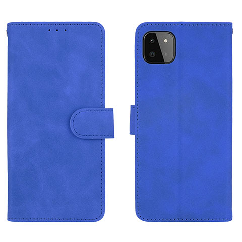 Custodia Portafoglio In Pelle Cover con Supporto L01Z per Samsung Galaxy A22 5G Blu