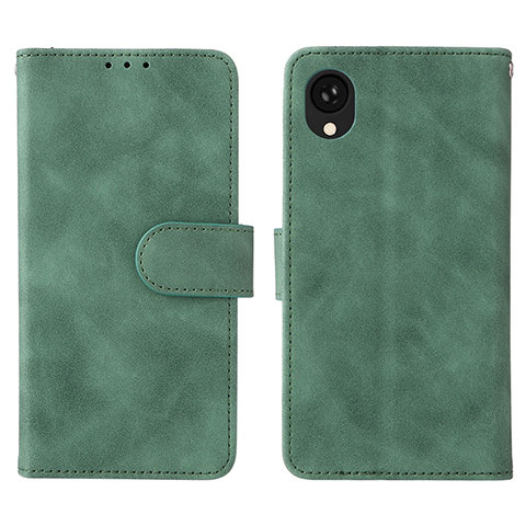 Custodia Portafoglio In Pelle Cover con Supporto L01Z per Samsung Galaxy A22 5G SC-56B Verde