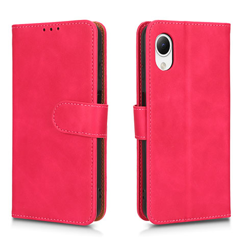 Custodia Portafoglio In Pelle Cover con Supporto L01Z per Samsung Galaxy A23s Rosa Caldo