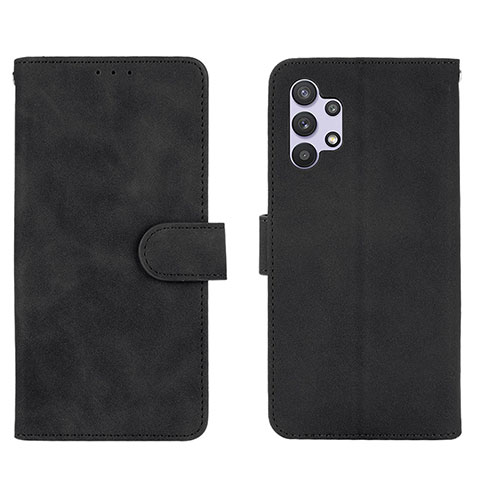 Custodia Portafoglio In Pelle Cover con Supporto L01Z per Samsung Galaxy A32 4G Nero