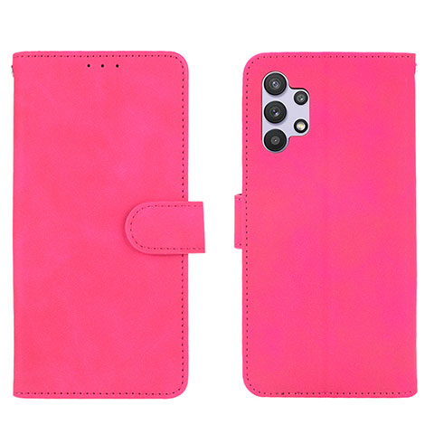 Custodia Portafoglio In Pelle Cover con Supporto L01Z per Samsung Galaxy A32 4G Rosa Caldo