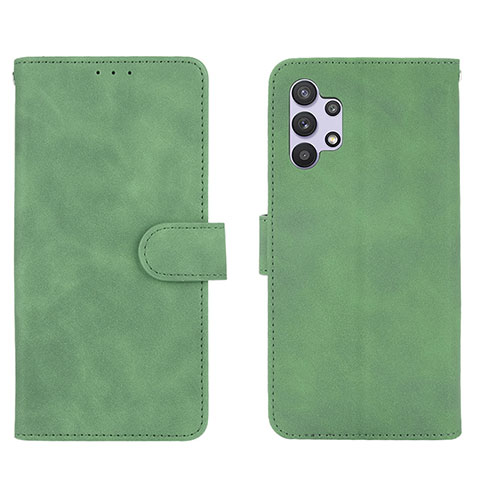 Custodia Portafoglio In Pelle Cover con Supporto L01Z per Samsung Galaxy A32 5G Verde