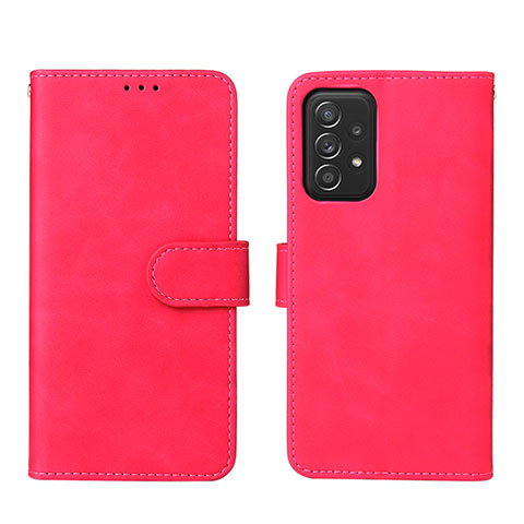 Custodia Portafoglio In Pelle Cover con Supporto L01Z per Samsung Galaxy A52 4G Rosa Caldo