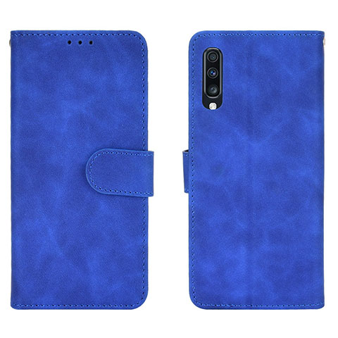 Custodia Portafoglio In Pelle Cover con Supporto L01Z per Samsung Galaxy A70S Blu