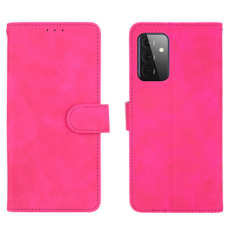 Custodia Portafoglio In Pelle Cover con Supporto L01Z per Samsung Galaxy A72 5G Rosa Caldo