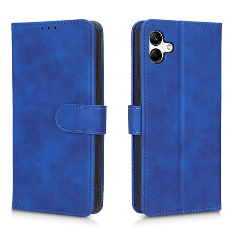 Custodia Portafoglio In Pelle Cover con Supporto L01Z per Samsung Galaxy F04 Blu