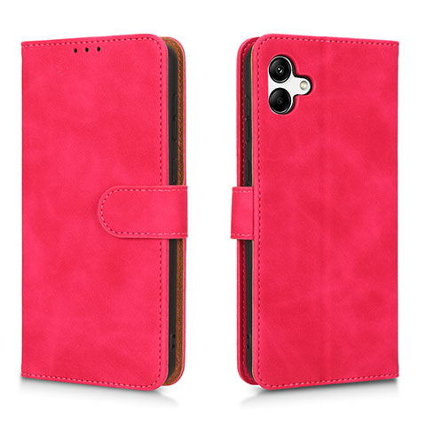 Custodia Portafoglio In Pelle Cover con Supporto L01Z per Samsung Galaxy F04 Rosa Caldo