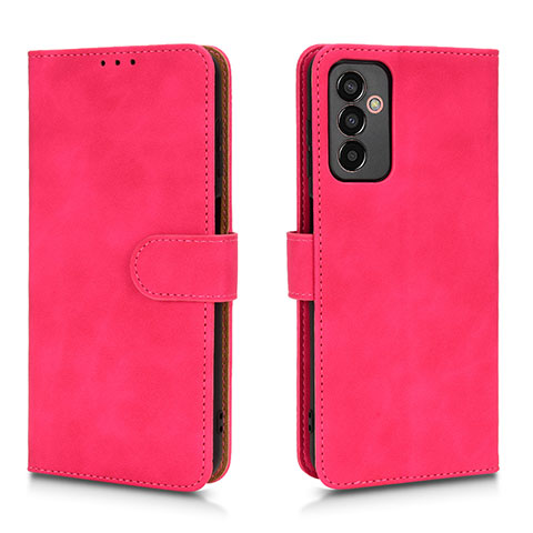 Custodia Portafoglio In Pelle Cover con Supporto L01Z per Samsung Galaxy F13 4G Rosa Caldo