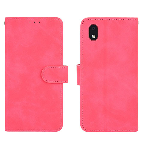 Custodia Portafoglio In Pelle Cover con Supporto L01Z per Samsung Galaxy M01 Core Rosa Caldo