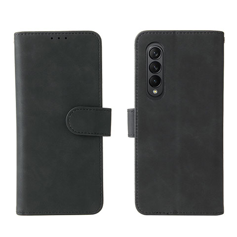 Custodia Portafoglio In Pelle Cover con Supporto L01Z per Samsung Galaxy Z Fold4 5G Nero