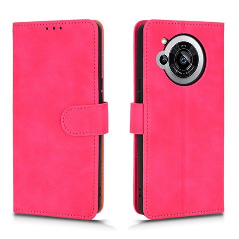 Custodia Portafoglio In Pelle Cover con Supporto L01Z per Sharp Aquos R7 Rosa Caldo