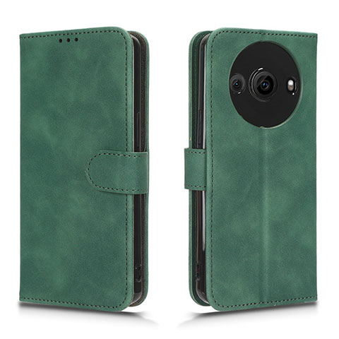 Custodia Portafoglio In Pelle Cover con Supporto L01Z per Sharp Aquos R8s Pro Verde