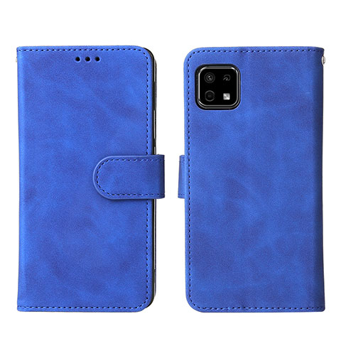 Custodia Portafoglio In Pelle Cover con Supporto L01Z per Sharp Aquos Sense6s Blu