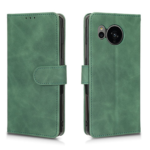 Custodia Portafoglio In Pelle Cover con Supporto L01Z per Sharp Aquos Sense7 Plus Verde