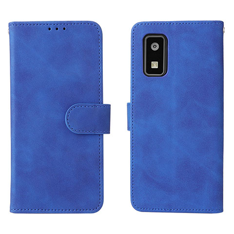 Custodia Portafoglio In Pelle Cover con Supporto L01Z per Sharp Aquos wish Blu