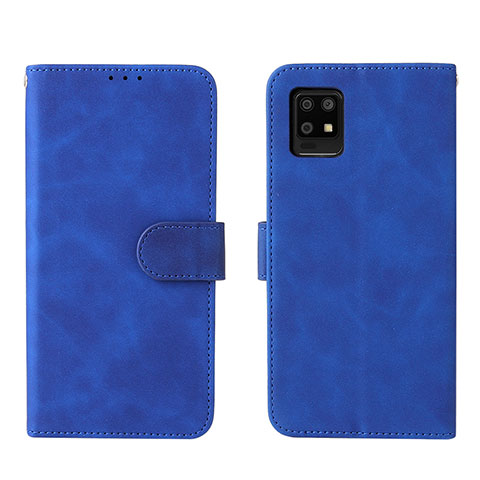 Custodia Portafoglio In Pelle Cover con Supporto L01Z per Sharp Aquos Zero6 Blu