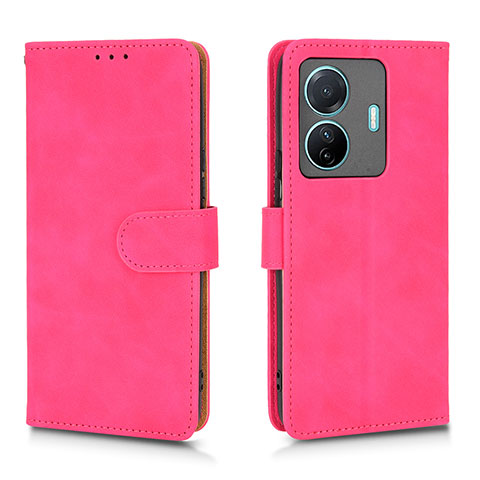 Custodia Portafoglio In Pelle Cover con Supporto L01Z per Vivo iQOO Z6 Pro 5G Rosa Caldo