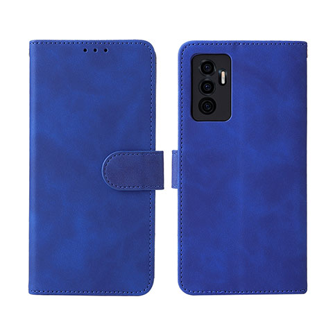 Custodia Portafoglio In Pelle Cover con Supporto L01Z per Vivo V23e Blu