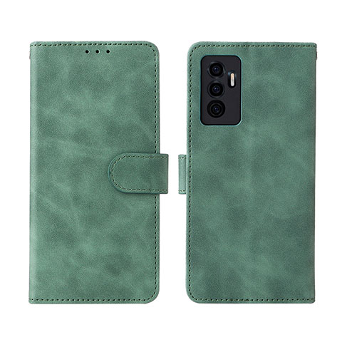 Custodia Portafoglio In Pelle Cover con Supporto L01Z per Vivo V23e Verde