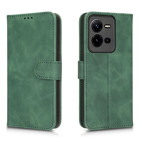 Custodia Portafoglio In Pelle Cover con Supporto L01Z per Vivo V25e Verde