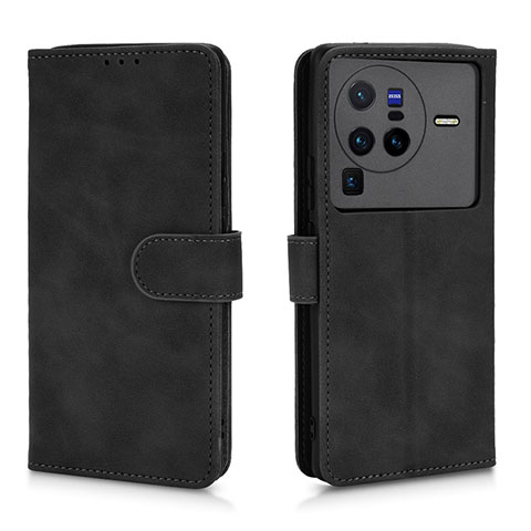 Custodia Portafoglio In Pelle Cover con Supporto L01Z per Vivo X80 Pro 5G Nero