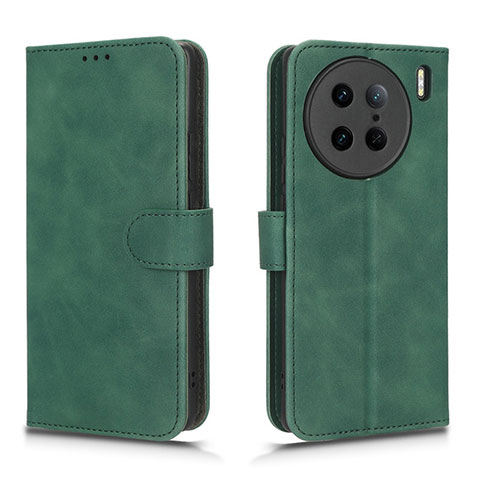 Custodia Portafoglio In Pelle Cover con Supporto L01Z per Vivo X90 Pro 5G Verde